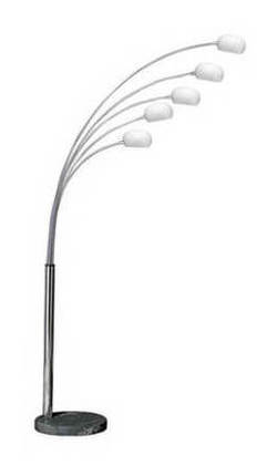 Zeus Black and White Floor Lamp